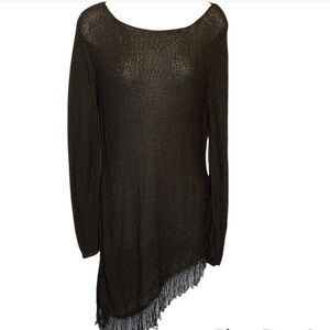 Chico's Vintage Mesh Knit Asymmetrical Top